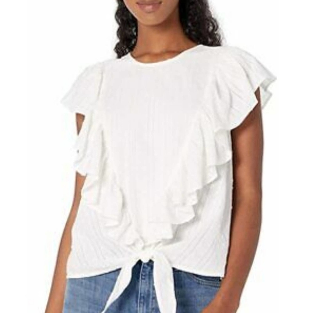 NEW! ELLA MOSS Freeah Sleeveless Ruffle Top Large.